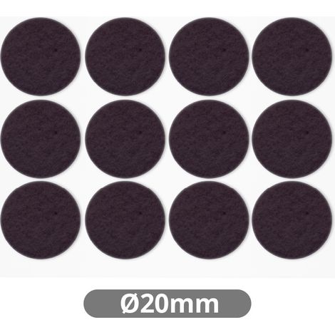 Set 12 fieltros adhesivos redondos Ø20mm Marron GSC 003802758 (1/3)
