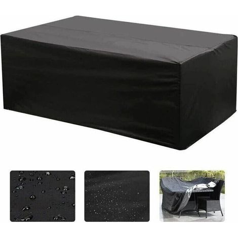 Housse de salon de jardin rectangulaire en tissu Oxford résistant aux UV – 213 x 132 x 74 cm (1/4)