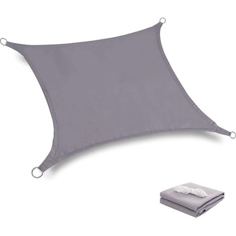Voile d'ombrage Gris 2.5 x 3 mètres imperméable (1/4)