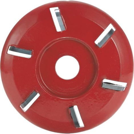 Disco para tallar madera, seis dientes, herramienta de cadena, herramienta de corte, herramienta de fresado para amoladora angular (rojo) (1/5)