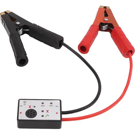 Ortviai Protecteur de Surcharge Automobile 12/24 V avec Pinces en Cuivre Pur et Indicateur LED (1/5)