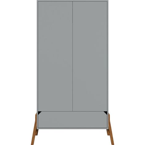 Schrank mit 1 Schublade und 2 Türen, Grau, 199cm