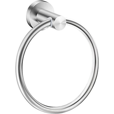 Porte-serviettes rond en acier inoxydable 304, anneau porte-serviettes rond nordique de couleur brossée (1/5)