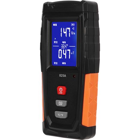 Détecteur de rayonnement de champ électromagnétique portable avec écran LCD couleur numérique (1/5)