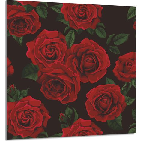 Panneau de verre POUR la cuisine 60x65 Roses (1/5)