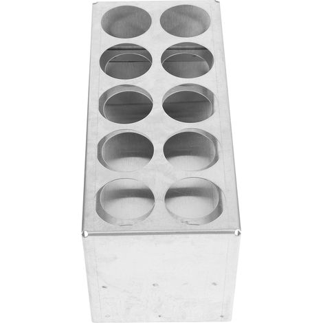 Porte-tube D'échantillonnage en Acier Inoxydable Support de Tubes à Essai 10 Trous Capacité pour Tubes de 50 Ml Résistant Déformation Usage Laboratoire (1/5)
