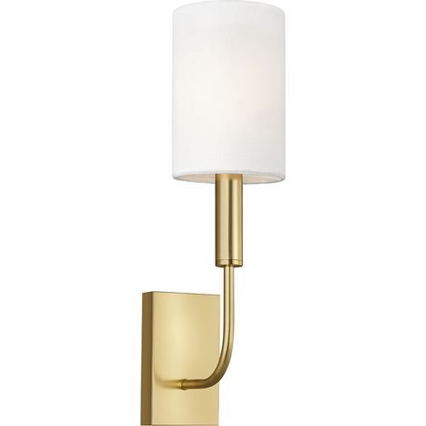 Applique Contemporanea Brianna Acciaio Ottone Brunito 1 Luce E14 (1/5)