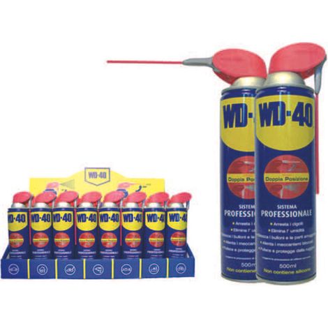 Wd-40 lubrificante spray multiuso 5 funzioni ml.500 in espositore - ml.500 spray c/erogatore a doppia posizione