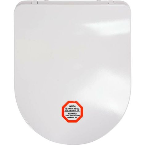 Abattant de toilettes Fala ultra-mince en duroplast, fermeture amortie et déverrouillage par simple pression d'un bouton. (1/5)