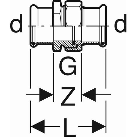 Geberit Mapress Acier C Raccord vissé, DN 12, 25320 (1/2)