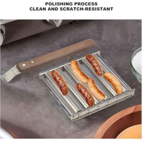 Rouleaux A Hot-dogs - Grill En Acier Inoxydable - Pour Barbecue Extérieur - Lot De 1 (1/5)