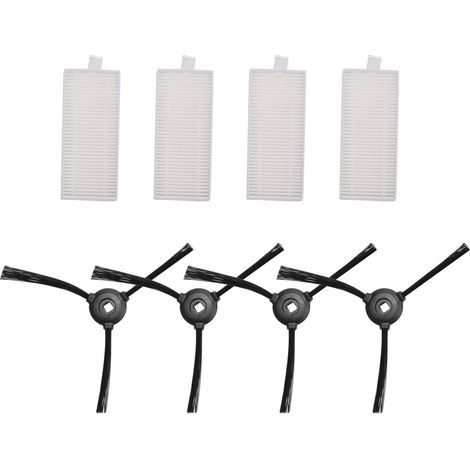 Para piezas repuesto para M520/M501 4 filtros HEPA lavables + 4 cepillos laterales kit accesorios aspiradores robot (1/5)