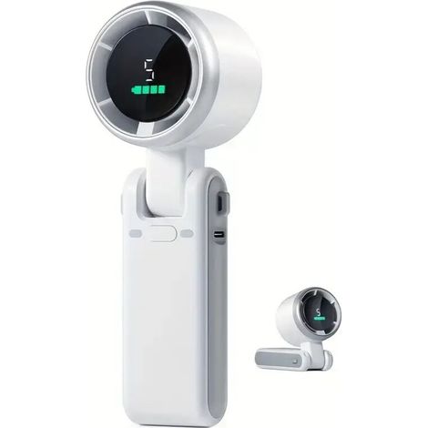 Mini ventilatore turbo – ricaricabile, pieghevole, 13.550 giri/min, portatile, ad alte prestazioni, compatto, potente e ideale per chi è sempre in movimento - Crezuo