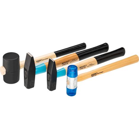 Hazet 2140 4 Set de Martillos con Mangos Negros Duraderos