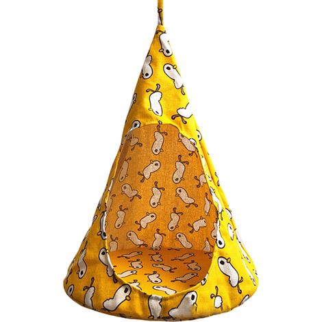 1 Hamac pour chat, espace de couchage souple, motif canard jaune, suspension libre, intérieur (1/5)