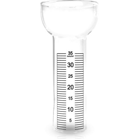Verre De Remplacement pour Pluviomètre Motif Grenouille, Souris, Corbeau, etc. avec Échelle jusqu'à 35mm/m² (1/4)
