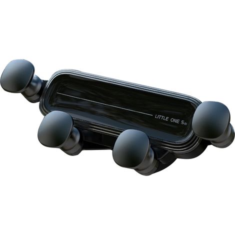 Support de téléphone de voiture amélioré à gravité, verrouillage automatique, mini support de téléphone mains libres pour grille d'aération de voiture, convient aux téléphones de 4,7 à 6,9 pouces, gri (1/5)