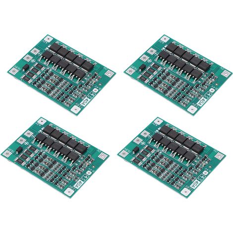 Konvolut aus 4 Lithium-Batterieschutzmodulen für 4S 18650-Leiterplatten, 40-A-Laderegler, Balancer und Stromversorgungszubehör (1/5)