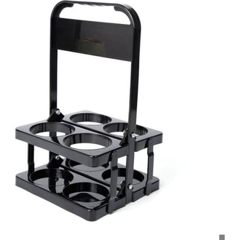 Porte-Boisson en Plastique Pliable à 4 Trous Porte-Boisson Réutilisable avec Poignée Porte-Boisson Portable Noir (1/5)