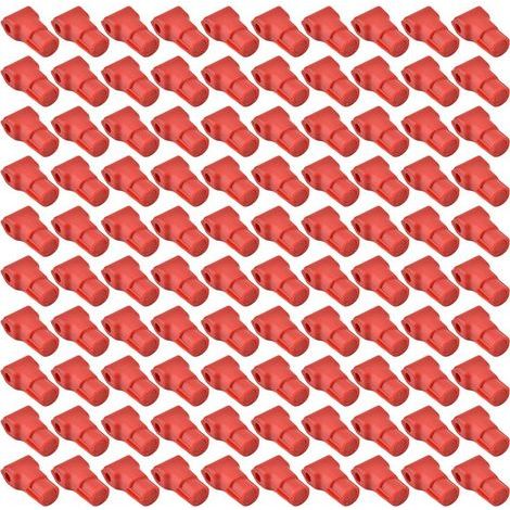 Ortviai - Sécurité antivol pour téléphone portable avec crochet, 100 pièces, petit modèle, rouge, trou 6MM pour magasins (1/3)