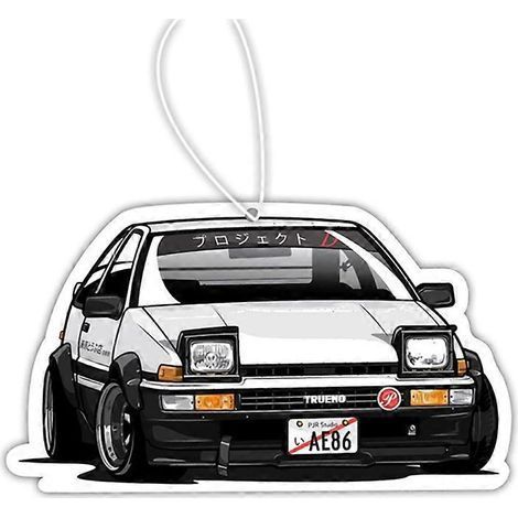 AE86 Culture Fan Désodorisant de voiture à suspendre, pendentif en papier solide recyclé pour rétroviseur, accessoires parfumés (1/5)