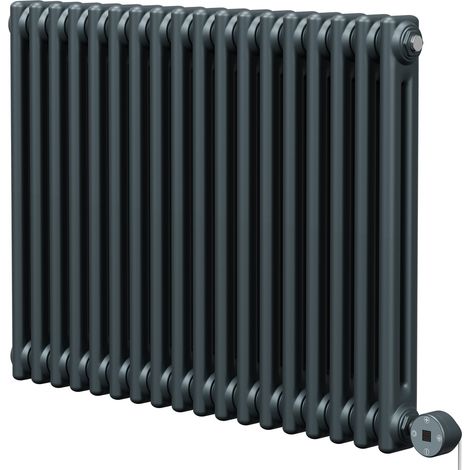 Wholesale Domestic Colosseum Anthracite 600mm x 812mm Horizontal Digital Thermostatic Electric Double Column Radiator (1/5)