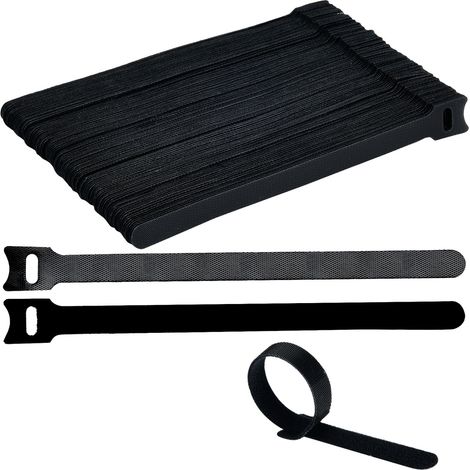 TRU COMPONENTS T24CA058  Klettkabelbinder zum Bündeln Haft- und Flauschteil (L x B) 200 mm x 12 mm S