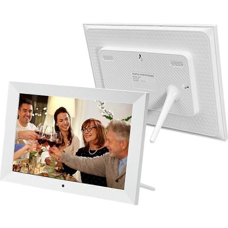 Cadre photo numérique 10 pouces HD IPS, écran panoramique, album photo, horloge, calendrier, lecteur vidéo (US) (1/5)