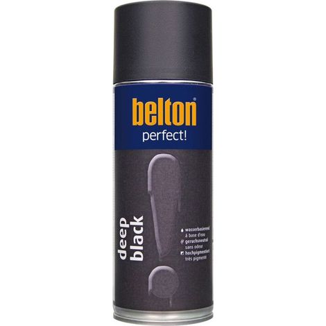 Bombe de peinture - Noir profond - Tous supports - Belton Perfect - 400ml