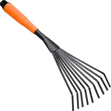 Mini Râteau de Jardin 41cm Racines Professionnel Râteau à Feuilles Râteau à Main Balai à Gazon avec Poignée Ergonomique pour Désherber Nettoyer Feuilles et Nettoyer Jardin (1/4)