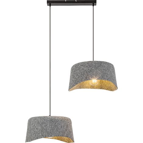 Lampada sospensione Rabalux Farelia 2xE27 feltro grigio (1/5)