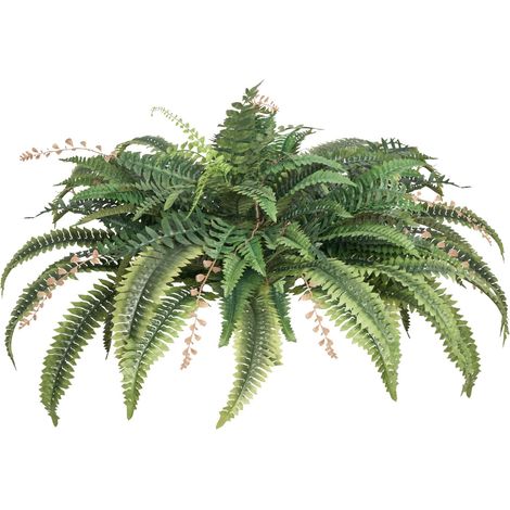 Fougère Artificielle, 95-105 cm, Fausse Fougère de Boston avec Pot de Fleurs, 80 Feuilles, Plante Artificielle Suspendue ou Poser sur Le Sol pour Décoration Intérieur Extérieur, Maison, Bureau (1/5)