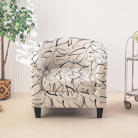 Funda elástica de 2 piezas para sillón convertible Chesterfield, color 3, estilo Tullsta. (1/5)