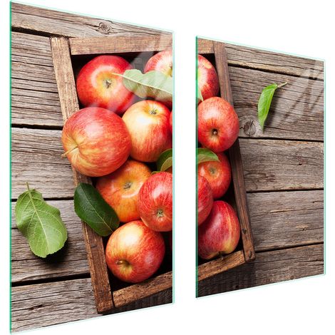 PIASTRA PROTETTIVA IN VETRO PER CUCINA 65x52 MELE (1/5)