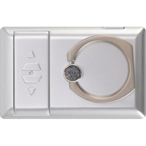 Briquet électrique avec anneau de téléphone, coupe-vent, rechargeable USB, sans flamme, argenté. (1/5)