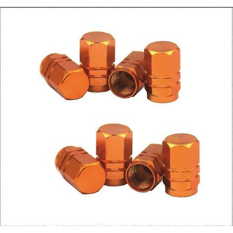 8 bouchons de valve en aluminium pour véhicules - Bouchons de valve de pneus - Bouchons de valve avec joint - pour voitures, SUV, vélos, camions, motos G (1/5)