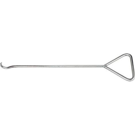 Crochet d'ouverture de couvercles de regard, ravin,  acier galva - longueur env 85 cm
