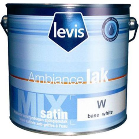 Levis Ambiance Lak Satin Peinture Laque Alkyde - Murs Bois PVC & Métaux - Intérieur & Extérieur Conditionnement: 1L - Couleur: BLANC
