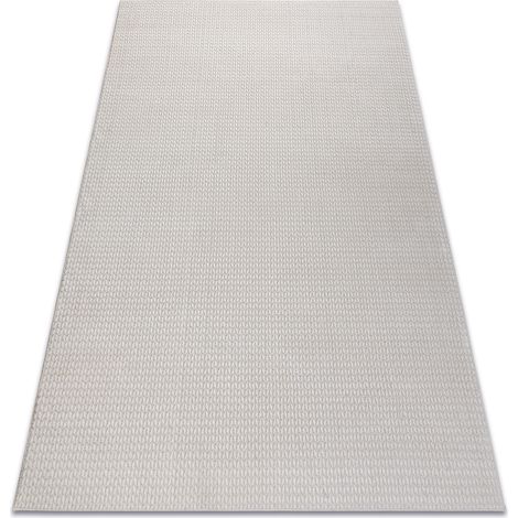 Alfombra AURA E9787 crema - Espina de pescado, chevron estructural, moderna beige 80x150 cm (1/5)