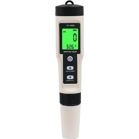 Compteur numérique 3 en 1 multifonctionnel ORP/H2/TEMP Testeur numérique de qualité de l'eau Moniteur Stylo Compteur d'eau numérique pour maison ORP/H2/TEMP Mètre avec Rétro-éclairage Stockage de (1/5)