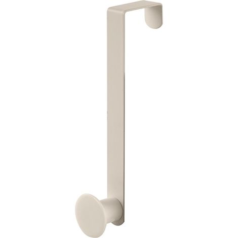 Gancio bagno singolo in acciaio e plastica beige tondo Fiore (1/3)
