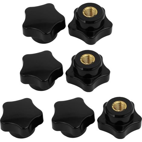 pièces 32mm diamètre m8 en bois noir kunststoff schraube type sternkopf spannknopf griff (1/2)