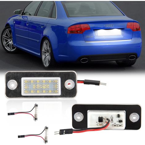 LED Éclairage de Plaque D'immatriculation pour A8 D3 2002-2010, LED Feux Plaque Immatriculation Auto avec CanBus Sans Erreur 2835 SMD, 2 Pièces (1/5)