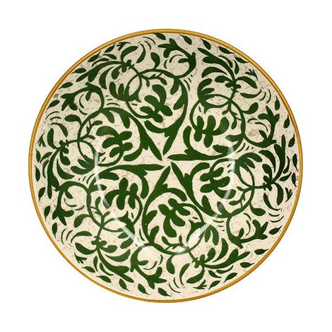 6 x assiettes creuses HERACLEE Verte - 20cm - Grès - Novastyl (1/3)