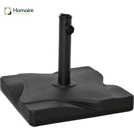 HOMAIRE Sonnenschirmständer 20 kg stabiler Zementfuß 41,5x41,5 cm für Schirmstangen 30-38 mm ideal Garten Terrasse