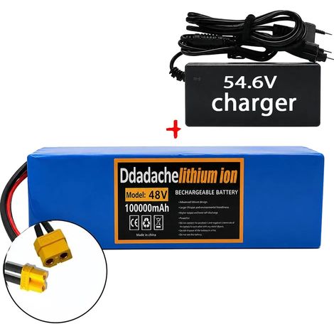 Batterie, capacité 100Ah, tension 48V, chargeur XT60-XT30 (1/2)