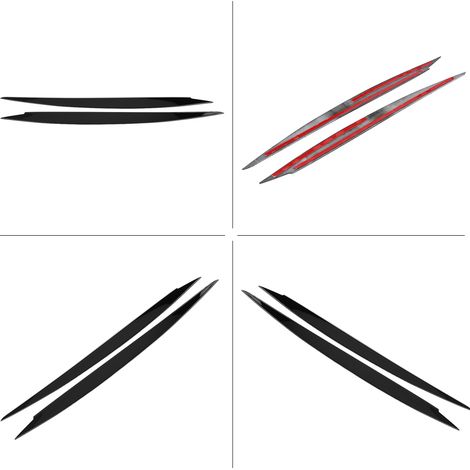 1 paire cache-phares sourcils paupières moulure pour Golf 7 GTI 2013-2018 noir (1/5)