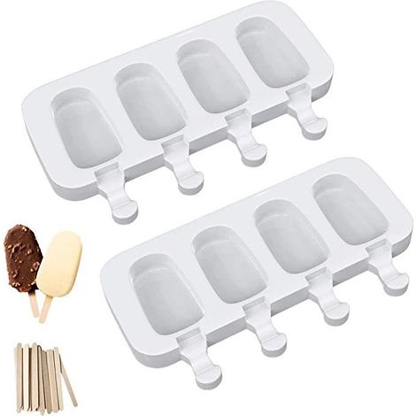 Set 2 moules glace silicone 50 bâtonnets blanc (1/4)