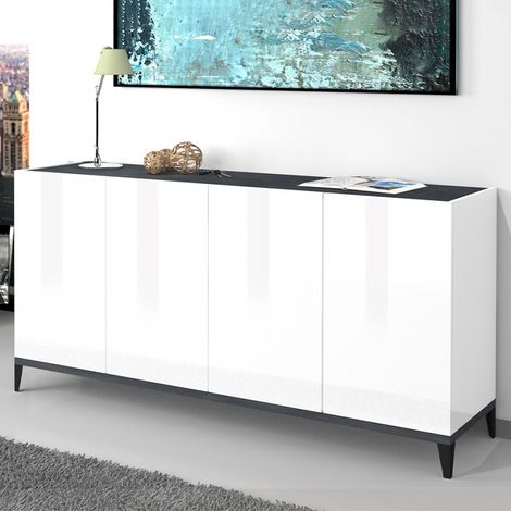 Madia 4 ante per Soggiorno Moderna 160x40x82+J353F352:AJ353F352:AJ354cm - ARTEMIS (1/5)