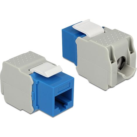Delock keystone module rj45 female  lsa cat.6 utp blue